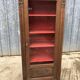Art deco oak display cabinet with 1 glass door.