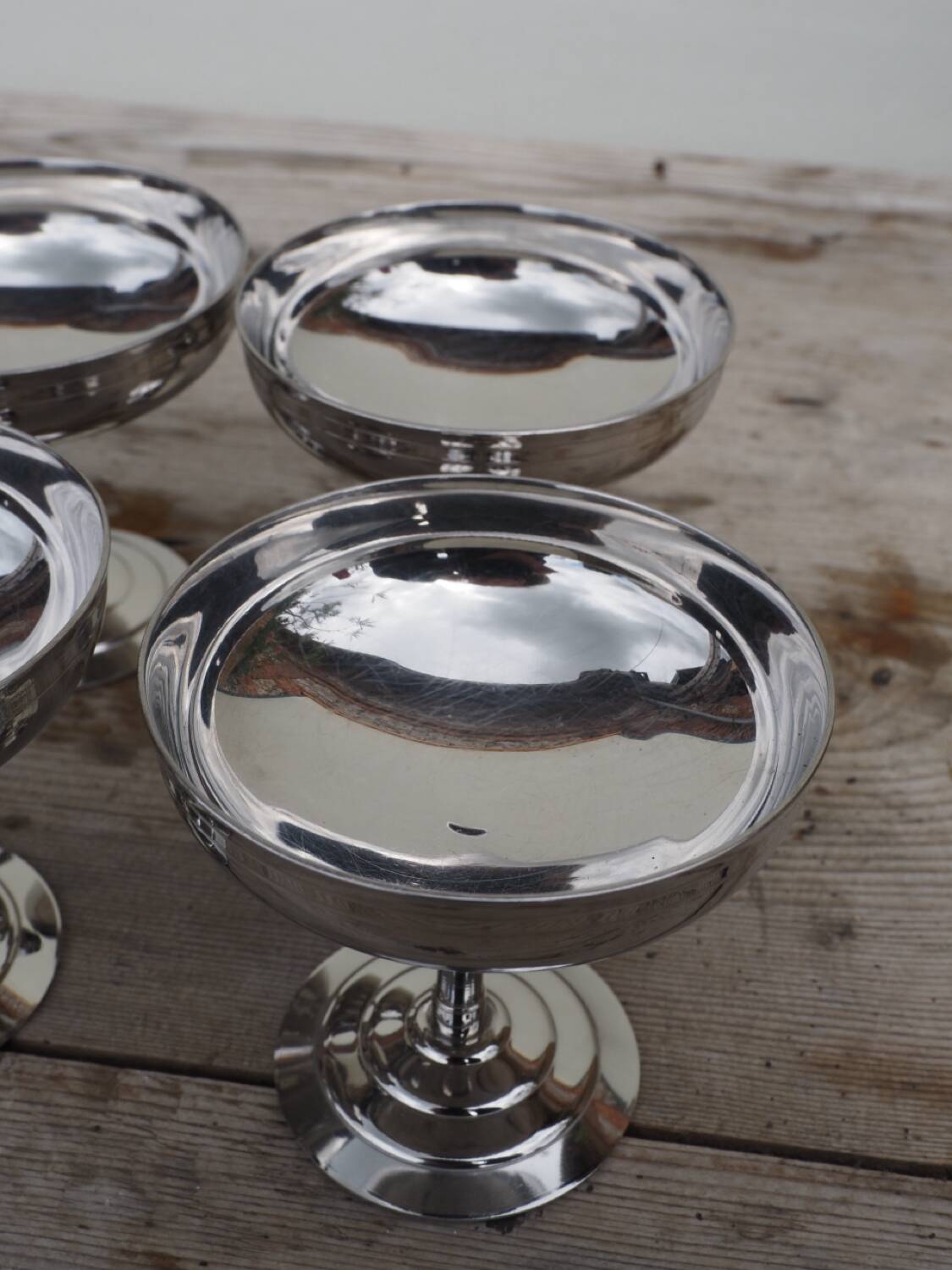 6 Coupes à glace en inox Letang Remy