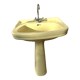 Lavabo vintage jaune pâle