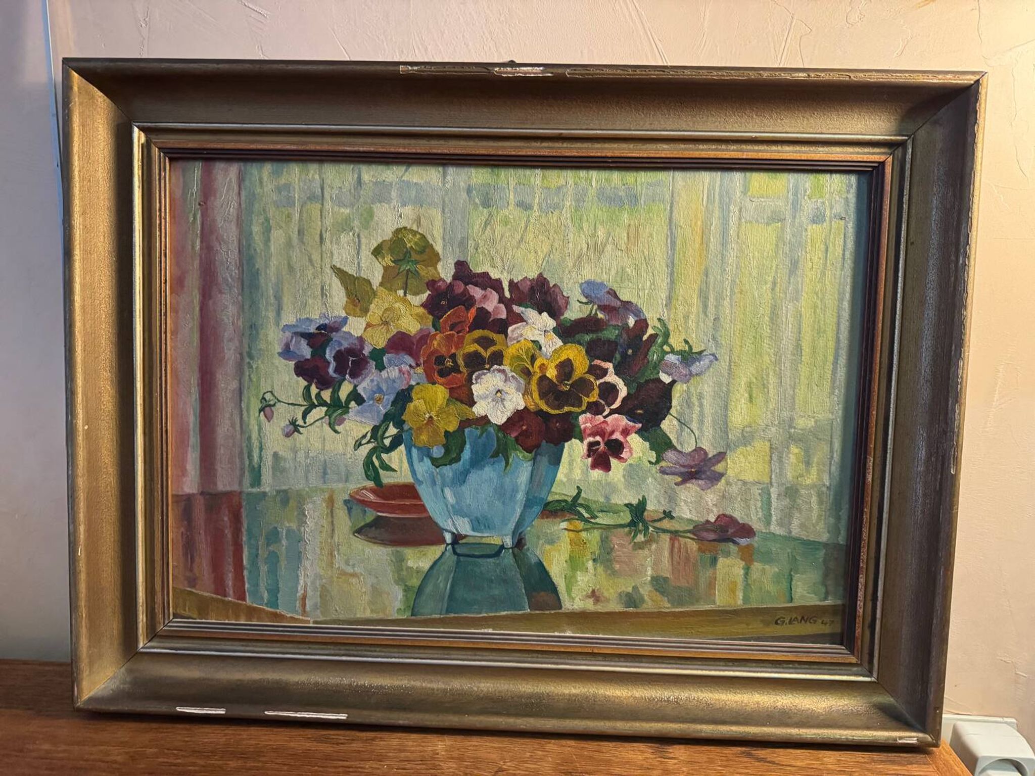 Painting, still life, G. Lang, 1947