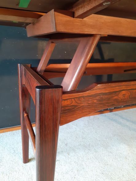 Danish adjustable coffee table by Niels Bach for A/S Mobler