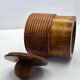 Wooden turned covered pot – vintage snuff box A680