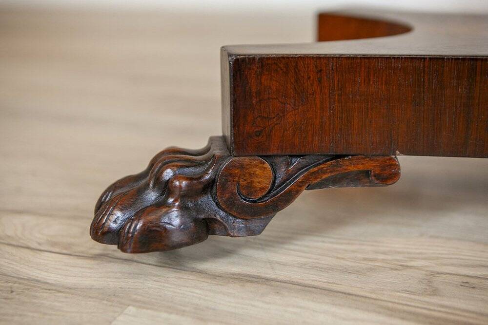 Fold-Out Rosewood Card Table, 1920s