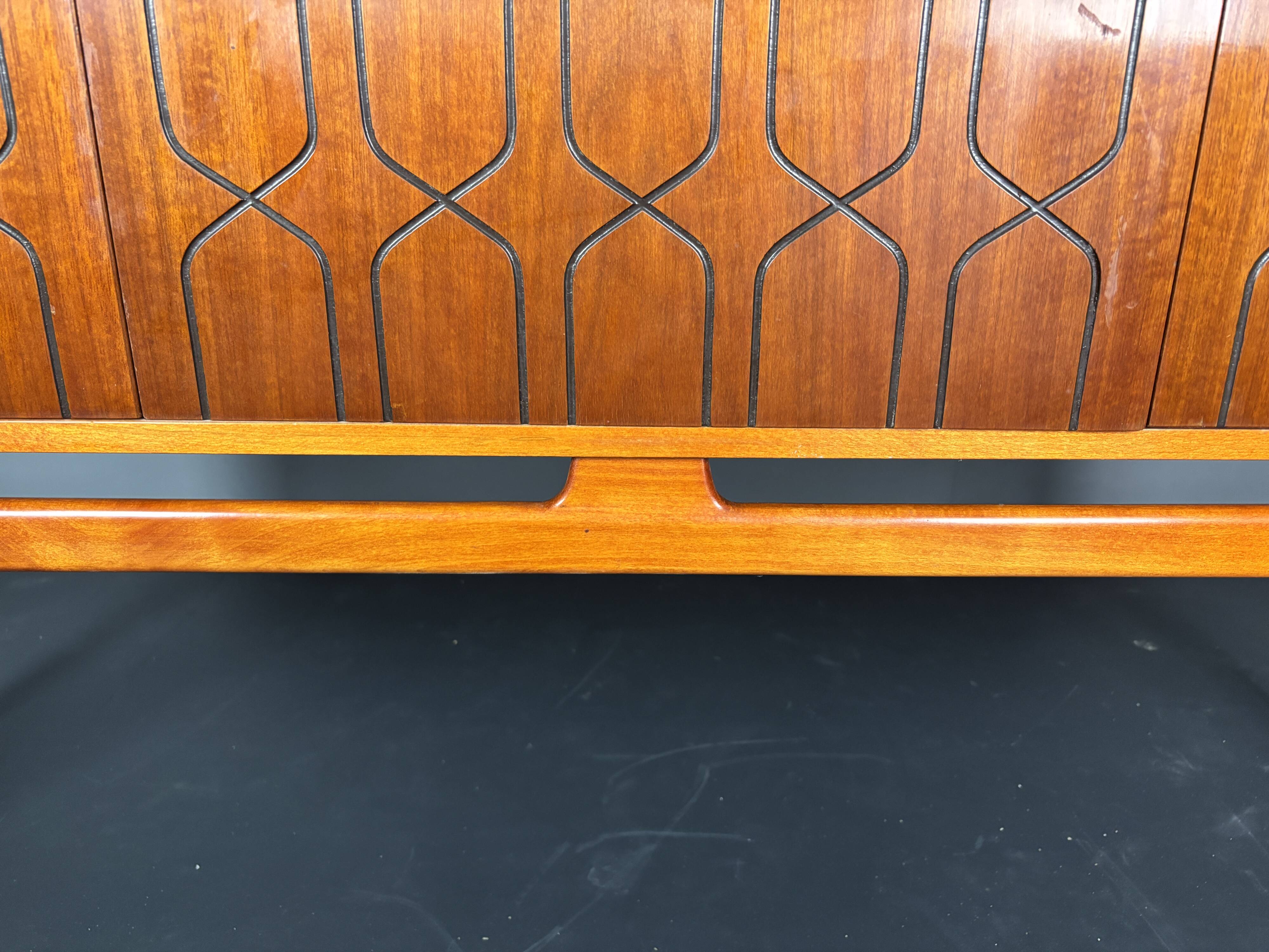 Midcentury Swedish Scandinavian sideboard cabinet by David Rosen model Napo