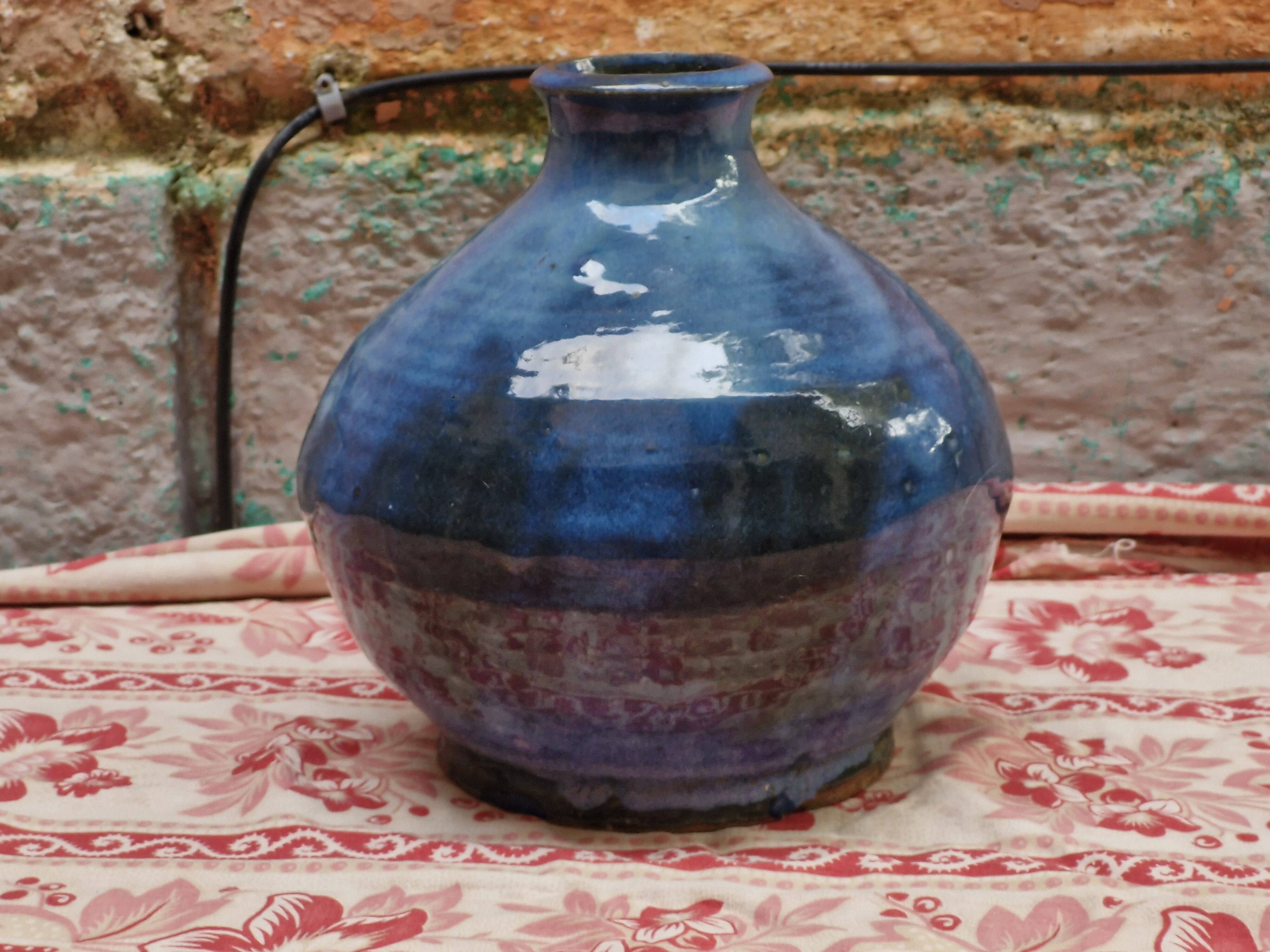 Vintage glazed ceramic vase Signed Z Karbowski