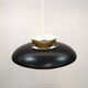 Rare black and golden colored Danish Pendant Lamp - Fog and Morup  - Denmar