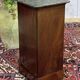 19th-century bedside table in mahogany with a grey marble top.