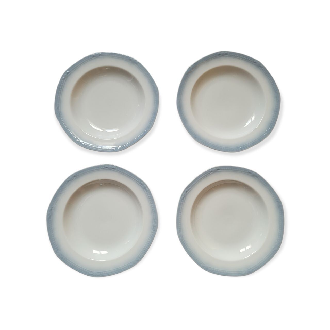 4 old hollow plates Bavaria model Sissi blue