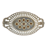 Openwork porcelain basket