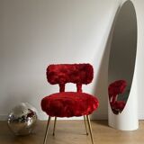 Pelfran chair in red moumoute