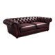 Brown tufted English Chesterfield leather sofa