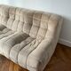 Sofa 3 places Kashima Line Roset velvet beige 70s