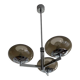 suspension in chrome and smoked glass from Sciolari, italy 1970