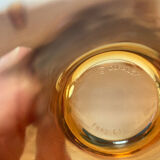 Set of 4 vintage Duralex amber glass water glasses