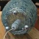 Design oval glass table lamp from the 1970s