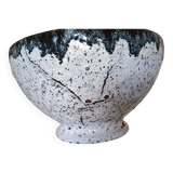 Accolay stoneware bowl - black & white lava glaze