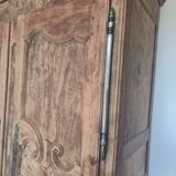 Armoire d'époque Louis XV 18éme en chêne et noyer massif Aérogommer