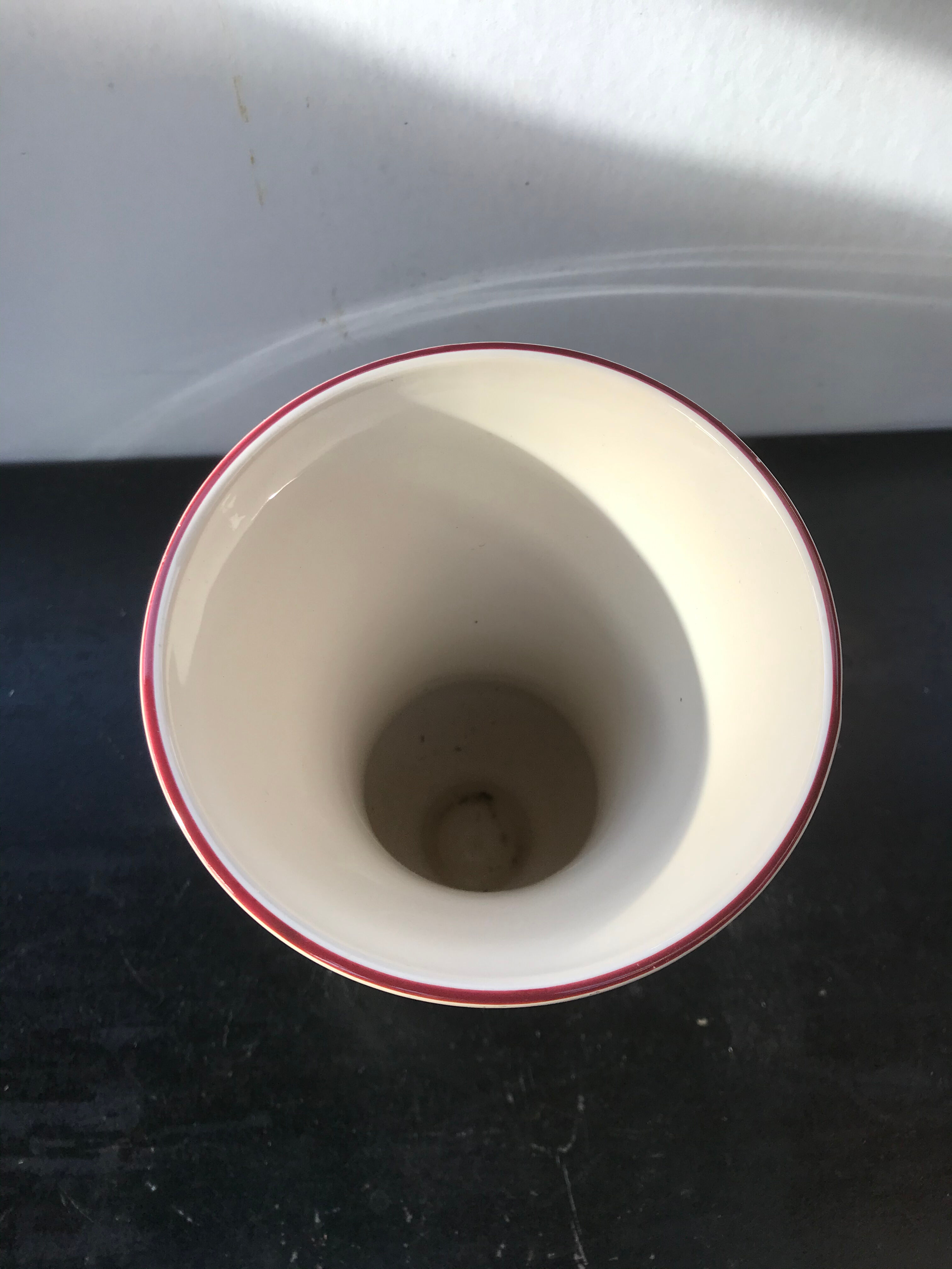 Former Vase K-G LUNEVILLE Ceramics White Decor Vintage Flowers