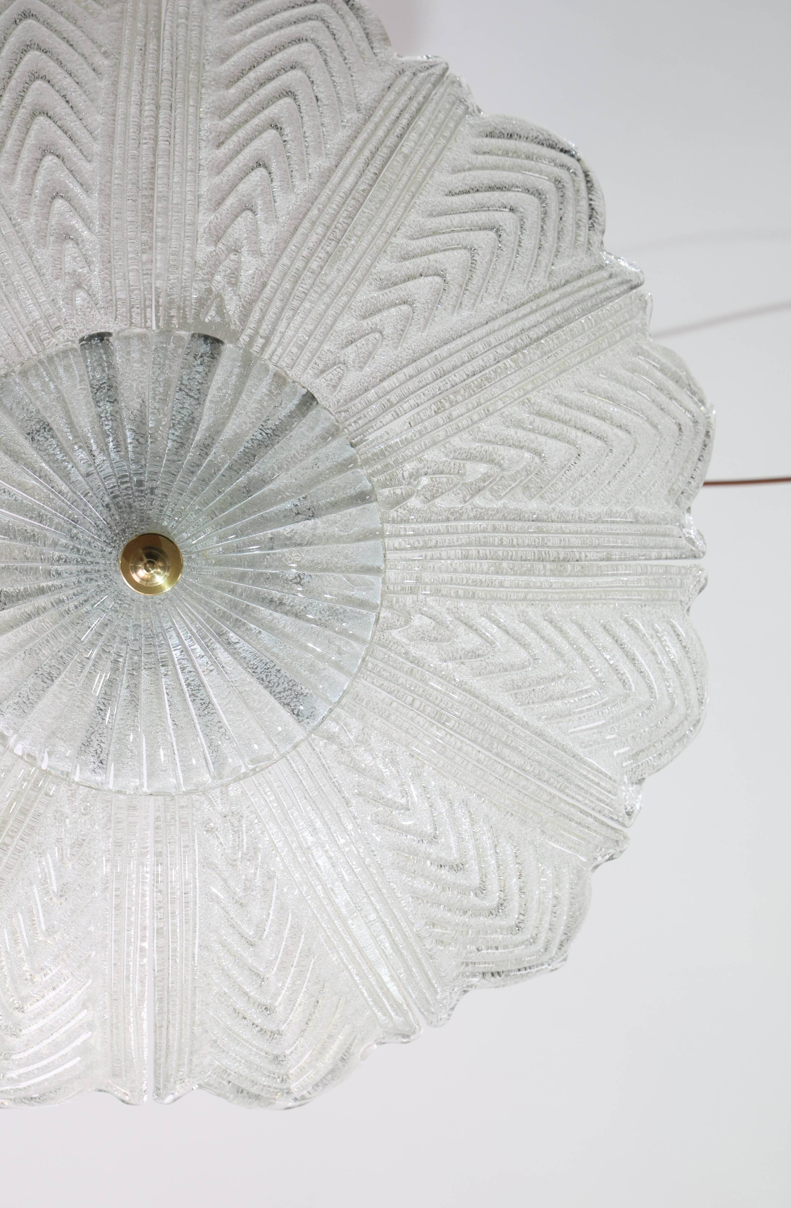 Bologna, Italian Murano Glass Ceiling Light or Flush Mount, 1980s