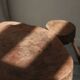 Brutalist coffee table with stools