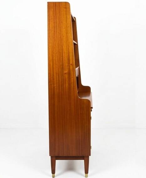 Vintage teak secretary bookcase from the 1960s.