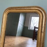 Louis-Philippe mirror gilded with gold leaf