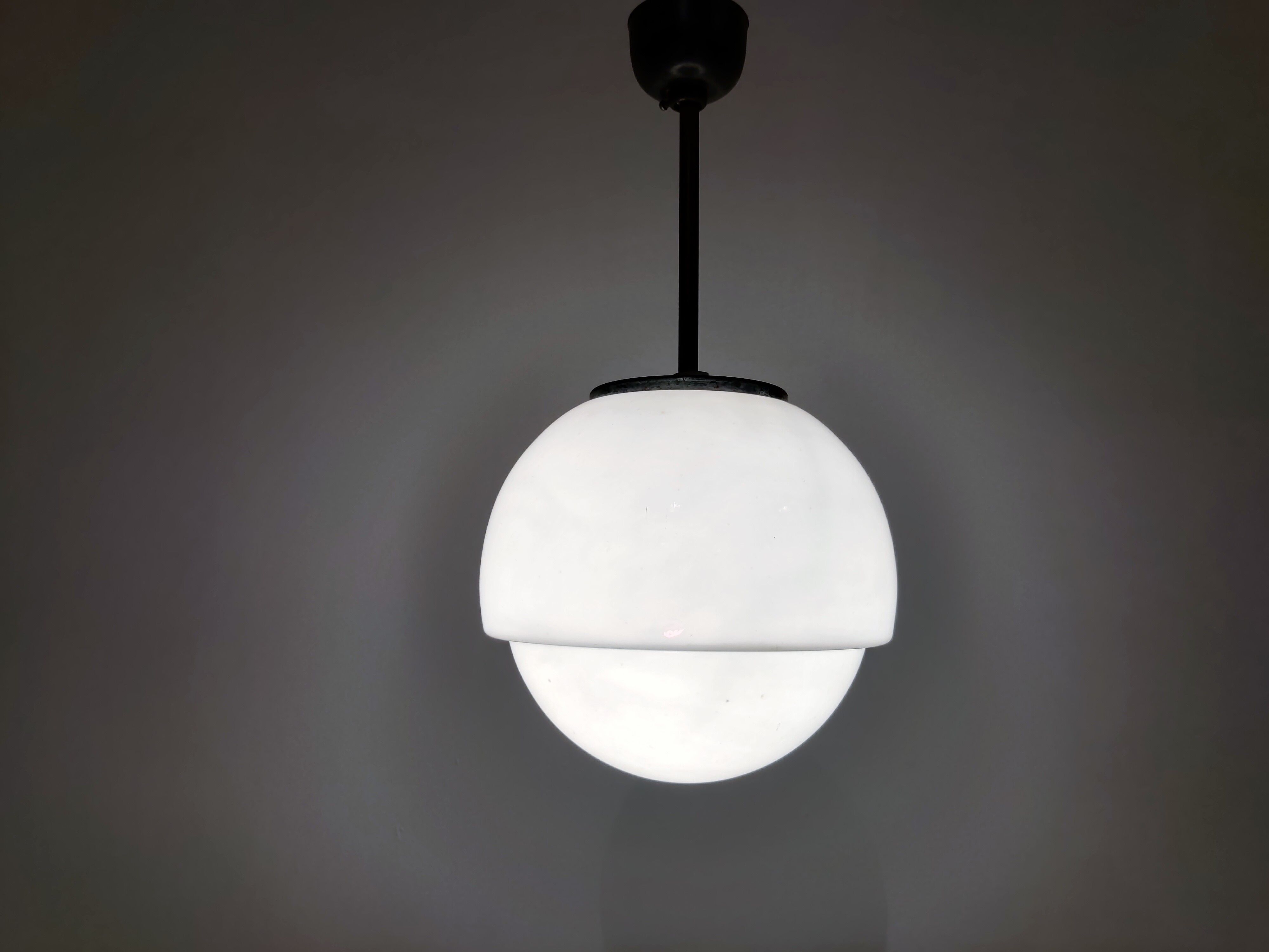Vintage opaline pendant lights 1950s
