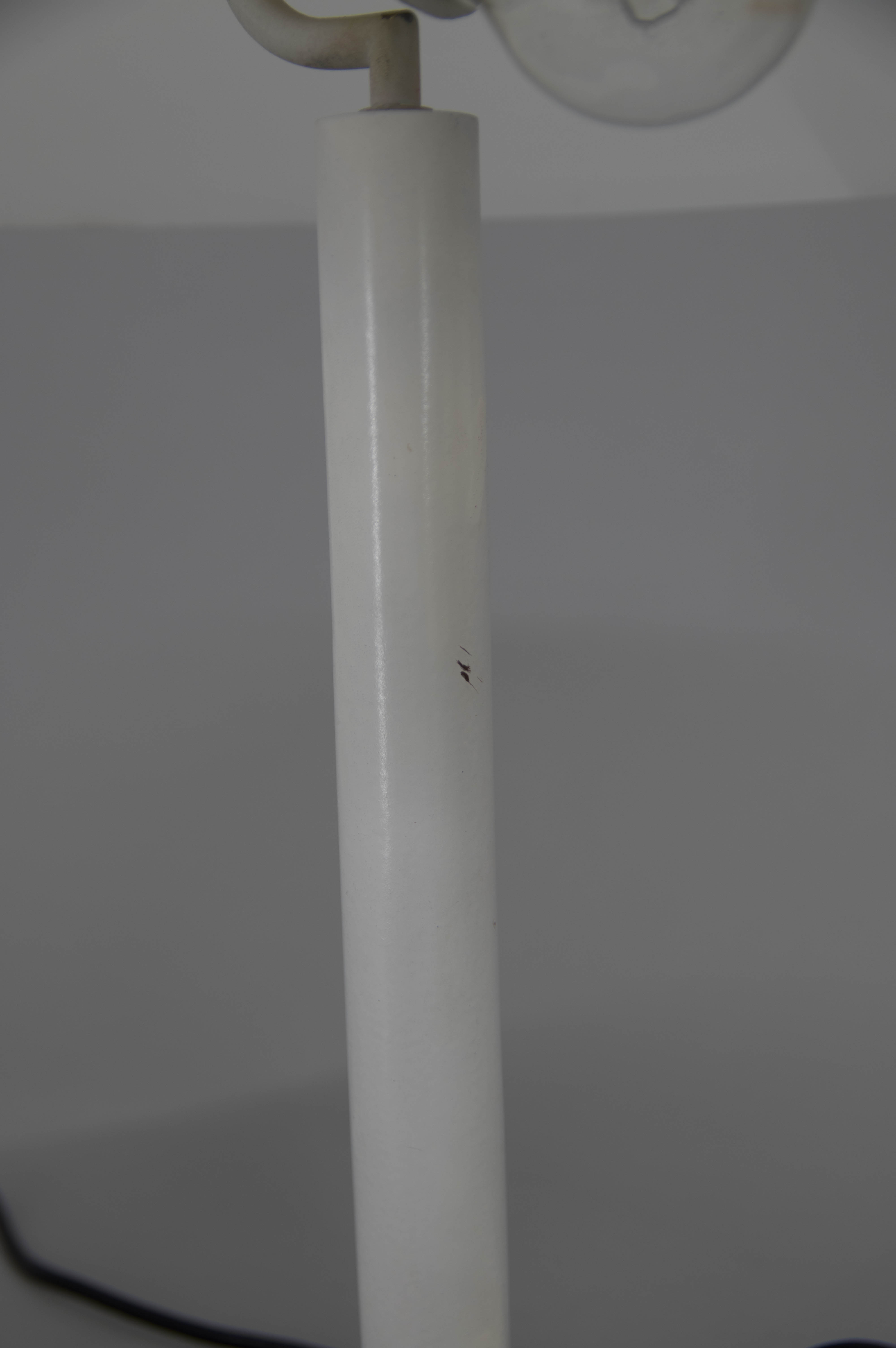 White mid-century table lamp, 1950s