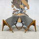 Midcentury scandinavian design lounge set sofa armchairs