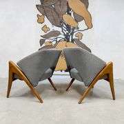 Midcentury scandinavian design lounge set sofa armchairs