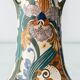 Pair of Dutch Art Nouveau Ceramic Table Lamps, circa 1915, with New Ochre Linen Shades