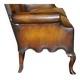 Victorian restored George II style high-back leather canapé
