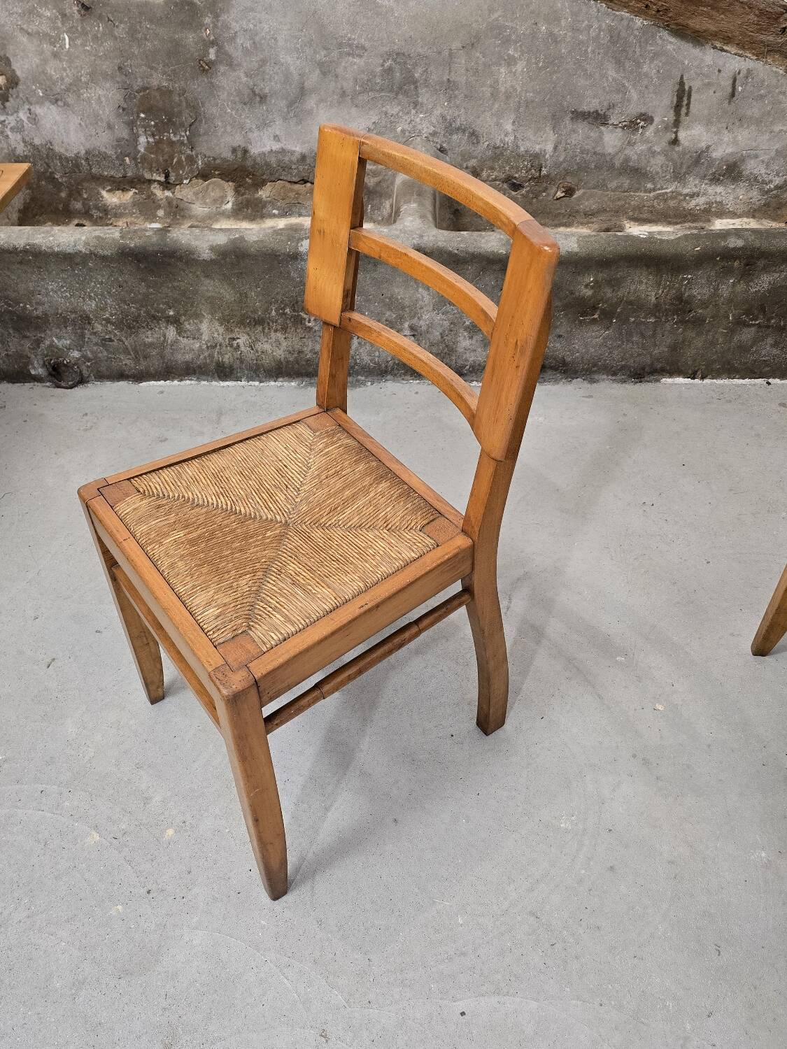3 Pierre Cruège style chairs 1940-1950