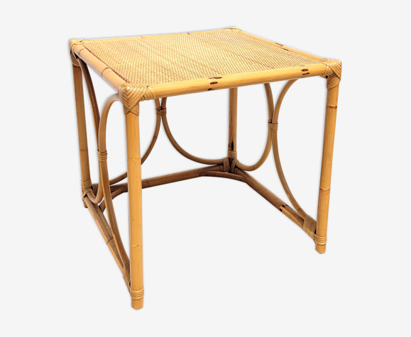 Table basse rotin 50x50cm