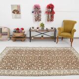 Tapis persan à motifs floraux beige et marron 147x264 cm SK 24773