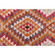 1970s Vintage Turkish Hand-Knotted Wool Cotton Orange Runner Rug 85x330