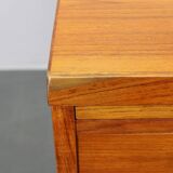 Mid-century Danish teak writing desk with brass details, 1960s