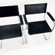 Set of 4 bauhaus cantilever tubular and leather armchairs, 1970's