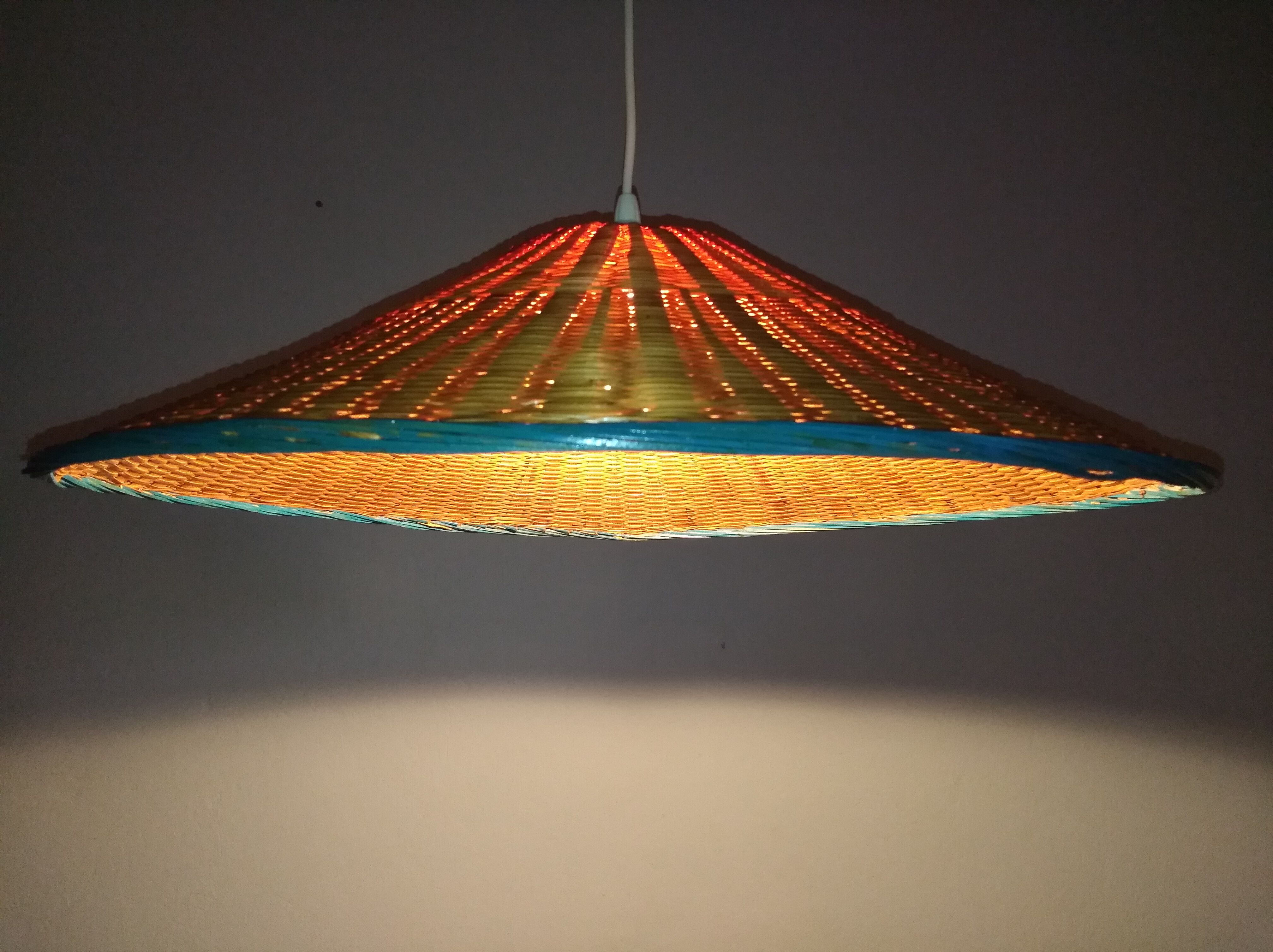 Rattan hanging lamp from the 60/70