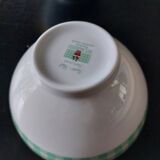 Set of four gingham pattern bowls