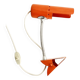 Delmas orange flexible clamp lamp, 1970s