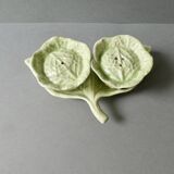 Salière et poivrière en barbotine, forme chou