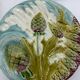 6 19th century plates in Luneville barbotine, asparagus or artichoke