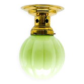 Lampe de plafond en laiton et verre Art Déco, Allemagne, années 1930