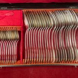 Ménagère 36 Pièces en Argent Plaqué 100 g  Armand Frenais Monogramme stylisé EL