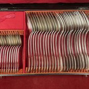 Cutlery set 36 Pieces in Silver Plated 100 g Armand Frenais Stylized monogram EL