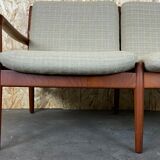 60s 70s teak sofa couch 2er Grete Jalk for Glostrup danish design 60s