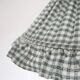 Emilia "small green squares" conical textile suspension with flounce