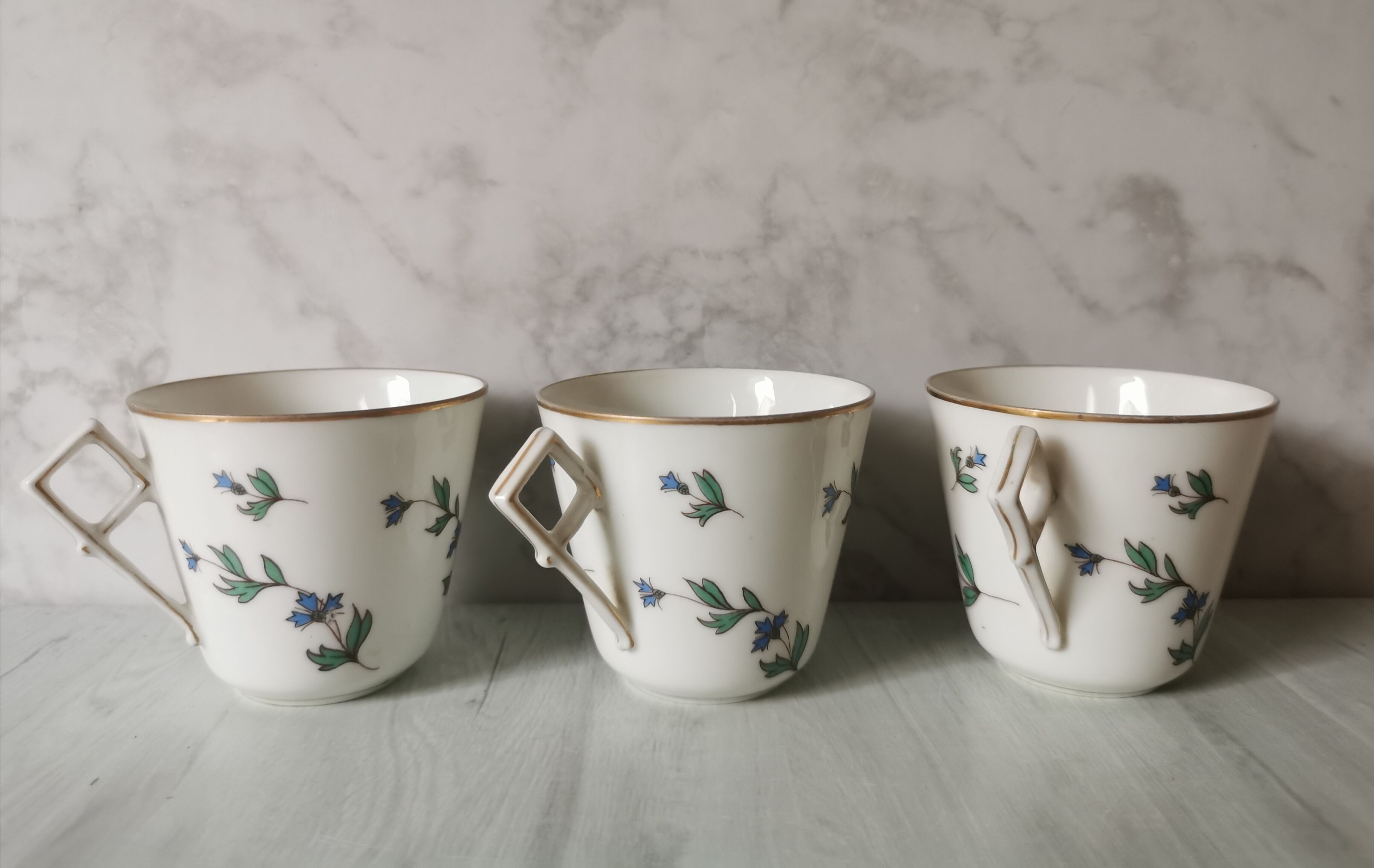 Porcelain barbel tea set Limoges Guérin