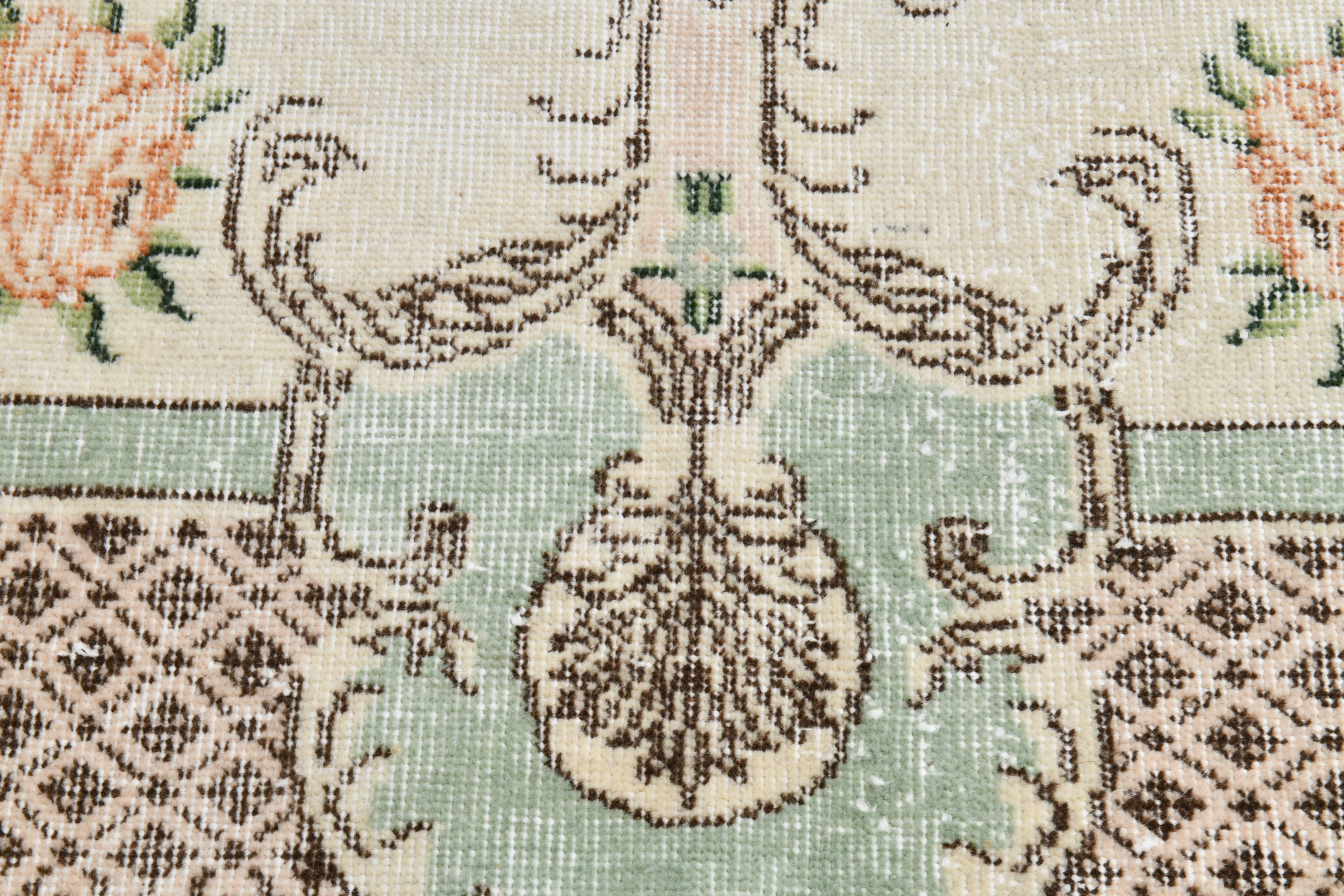 7x10 shades of beige turkish rug, 211x320cm